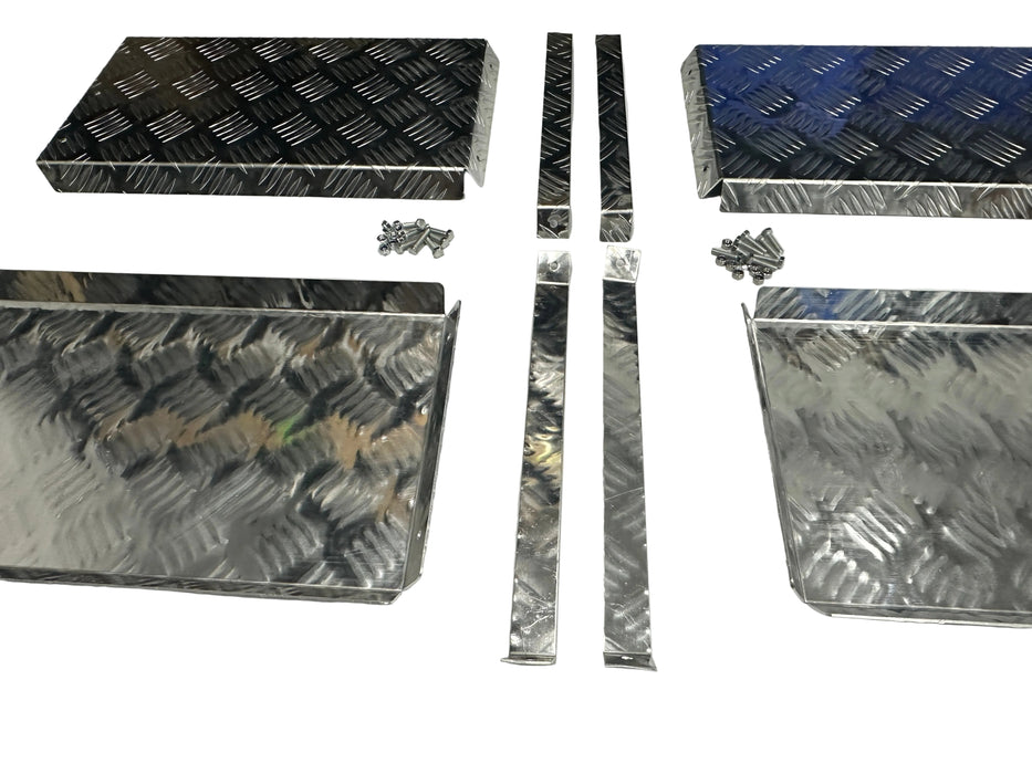 Wheel / Mud Guard (Set of 4) Checker Aluminium For Ute Tray
