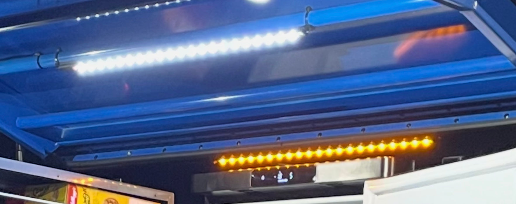 12V LED Strip Light 300 / 600mm Dimmable Tri Colour White/Red/Amber IP68 Waterproof Dynamic
