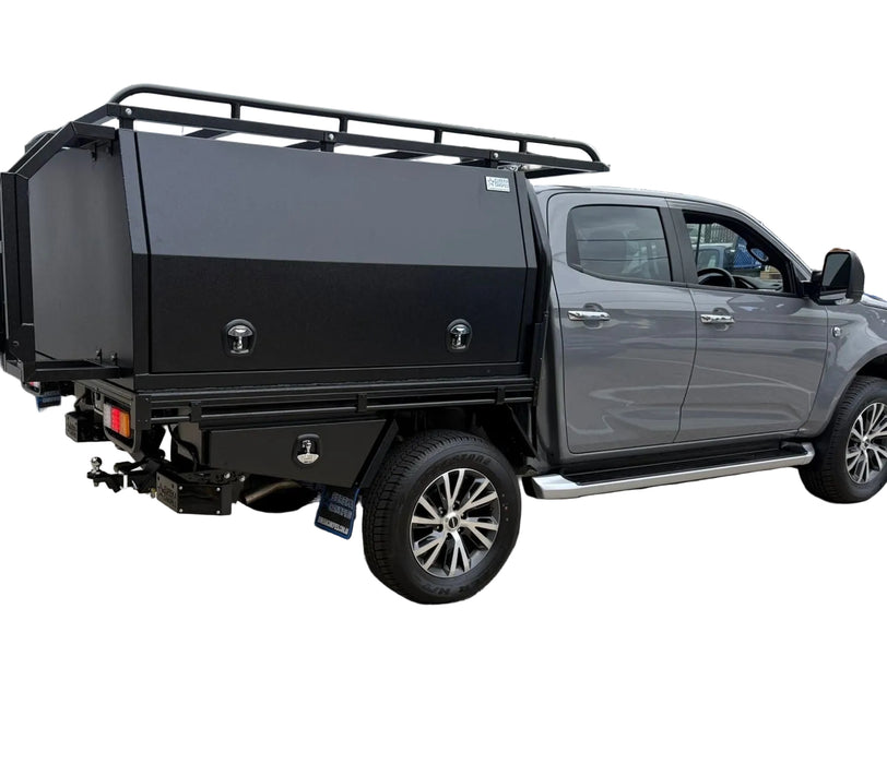 E2 - Tradie Tray + 1800mm Canopy + Roof Rack, Undertrays