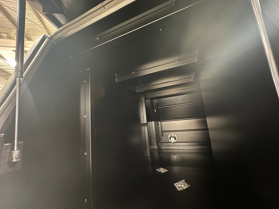 1400 x 1800 x 860mm Dog Box Lift off - Flat Plate Black by Eureka Canopies in Melbourne