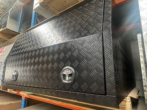 1550 x 1800 x 860mm 2 Door - Checker Plate Black o/s by Eureka Canopies in Melbourne