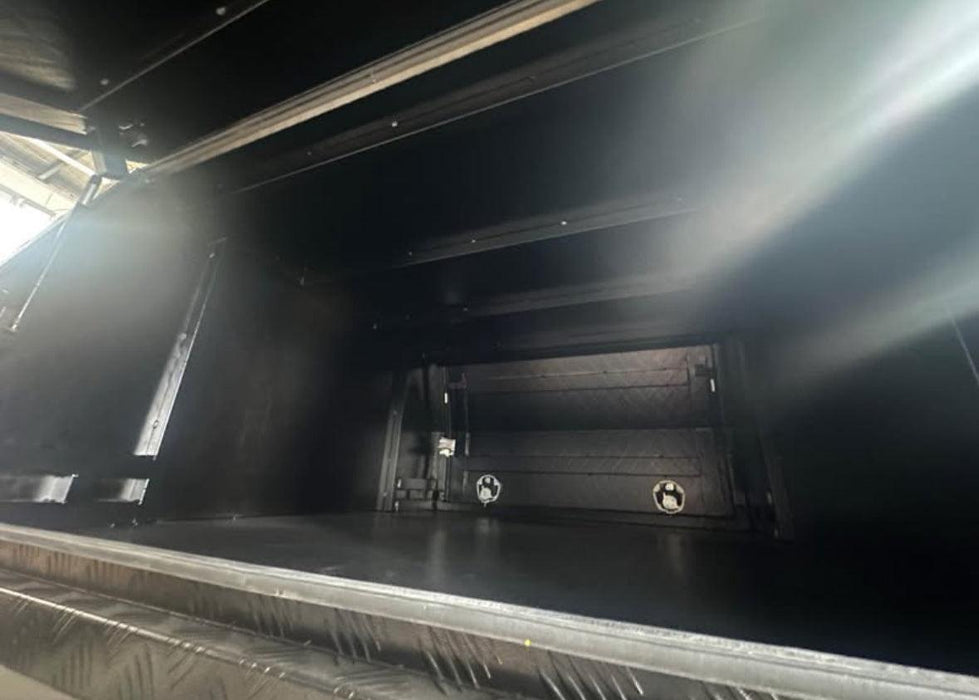 1550 x 1800 x 860mm Lift off 2 Door - Checker Plate Black by Eureka Canopies in Melbourne