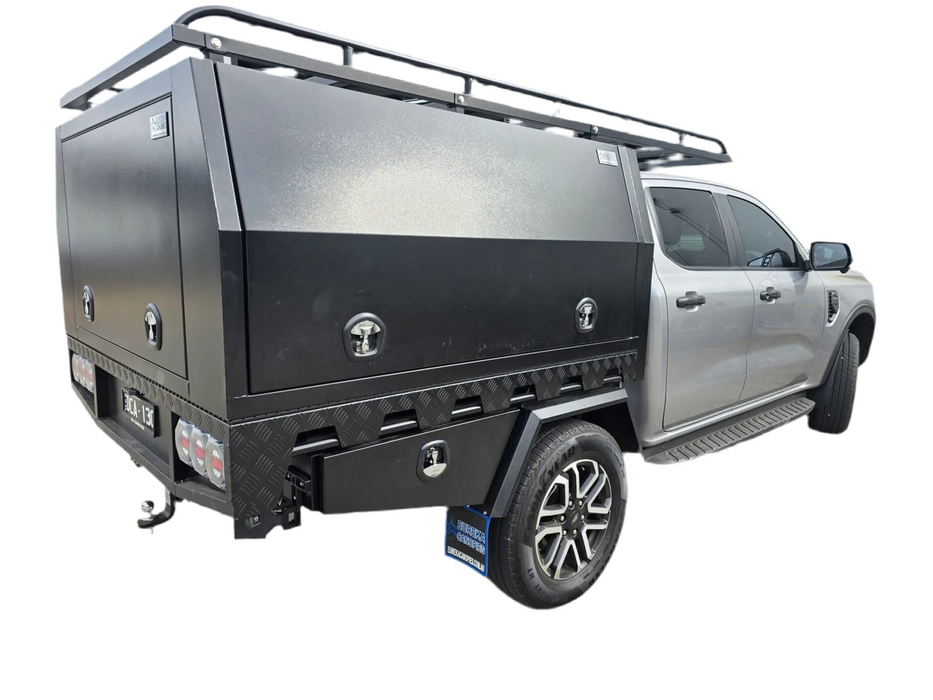 E1 - 4x4 Premium Tray + 1800mm Canopy (Roof Rack, Undertrays)