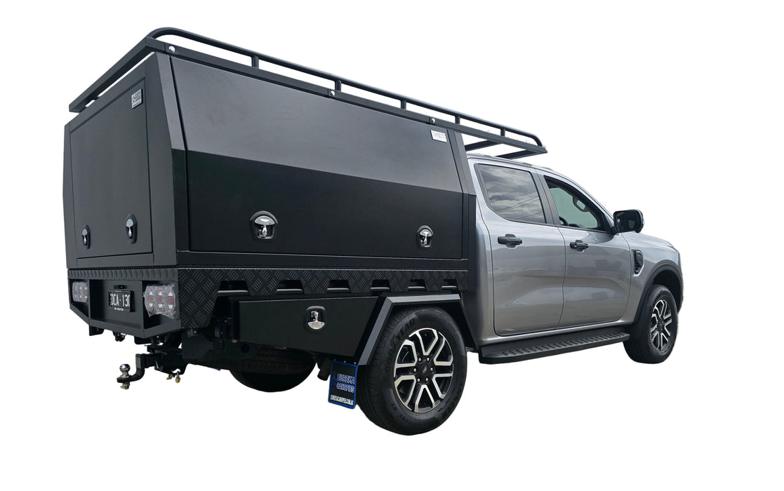 E1 - 4x4 Premium Tray + 1800mm Canopy (Roof Rack, Undertrays)