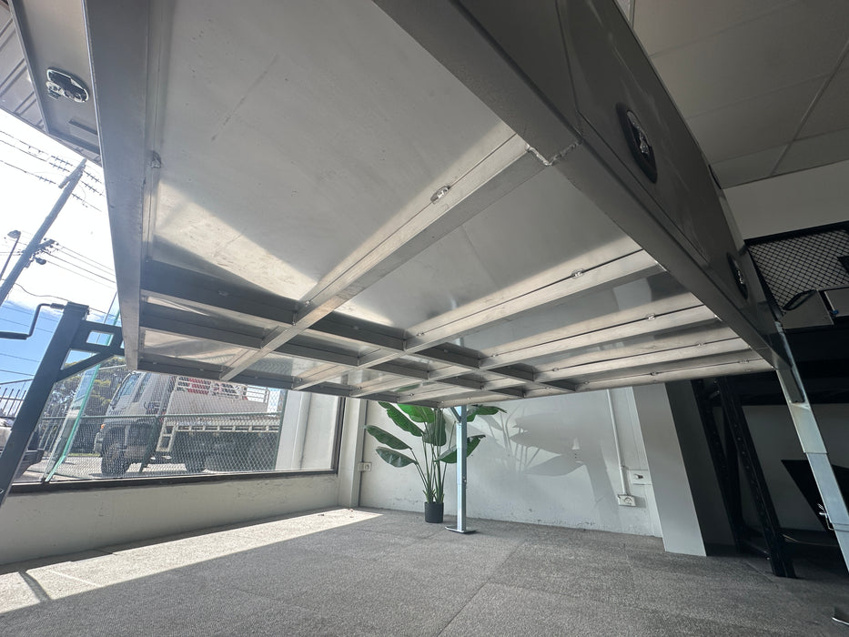 2050 x 2000 x 860mm With Divider Lift off - Flat Plate Grey by Eureka Canopies in Melbourne