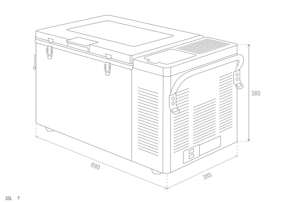 Original Bushman Fridge 35L Portable Fridge Freezer