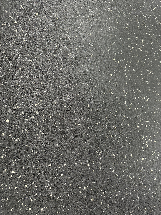 Rubber Mat 1000 x 1000 x 15mm Thick Gym Mat (Black with White Flakes)