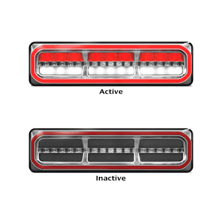 LED Autolamps 3854ARWM-2 Twin Pack LED Combination Lamp 12/24V Stop/Tail/Sequential Indicator/Reverse