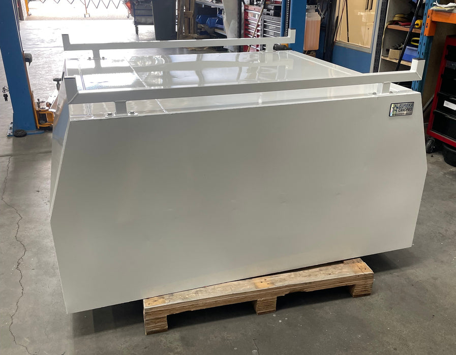 1400 x 1800 x 860mm 2 Door - Flat Plate + Roof Bars - White