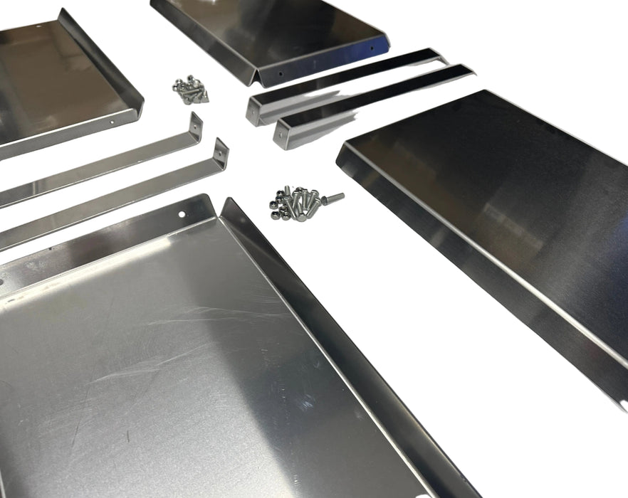 Wheel / Mud Guard (Set of 4) Flat Aluminium For Ute Tray