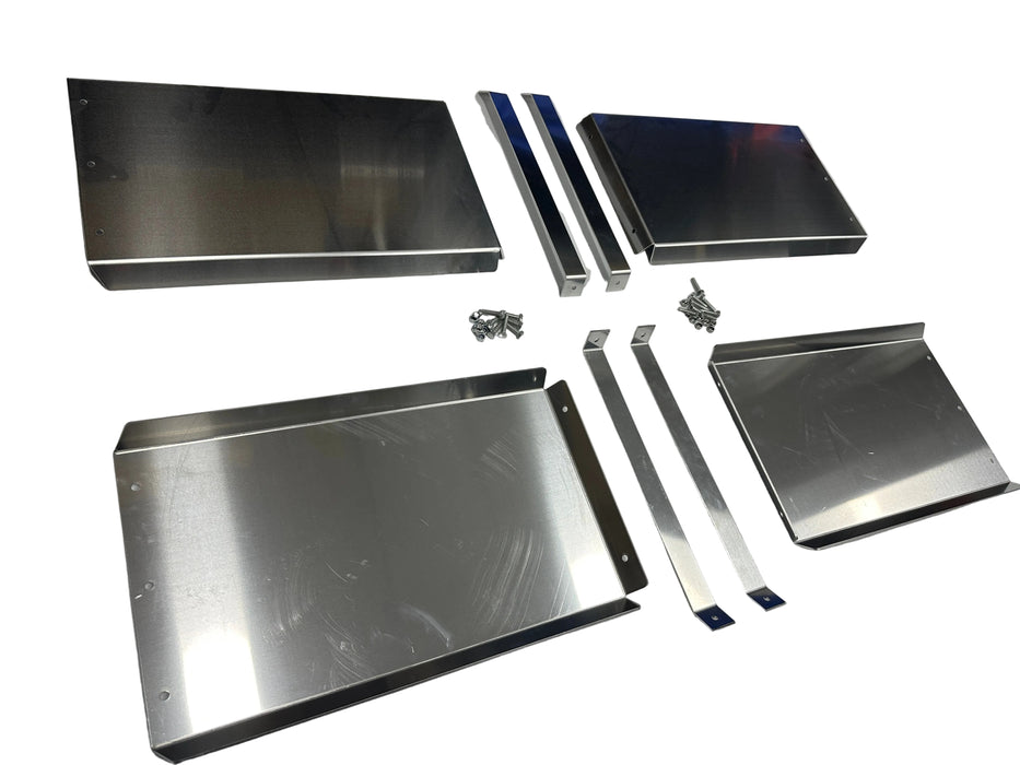 Wheel / Mud Guard (Set of 4) Flat Aluminium For Ute Tray