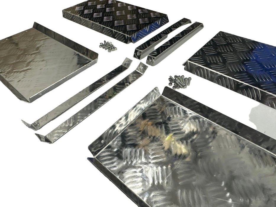Wheel / Mud Guard (Set of 4) Checker Aluminium For Ute Tray