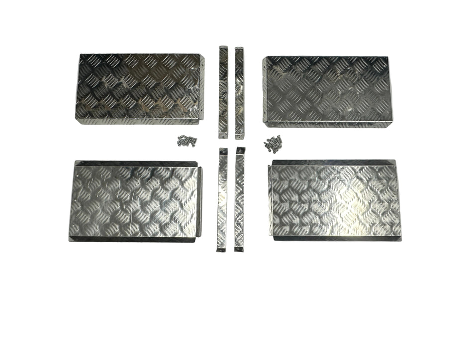 Wheel / Mud Guard (Set of 4) Checker Aluminium For Ute Tray