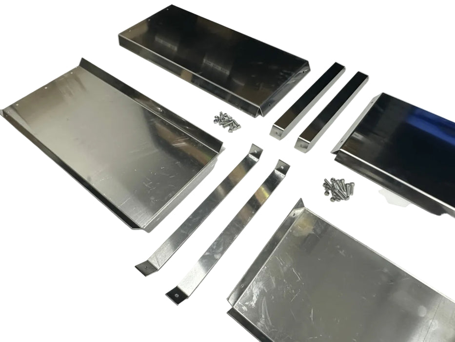 Wheel / Mud Guard (Set of 4) Flat Aluminium For Ute Tray