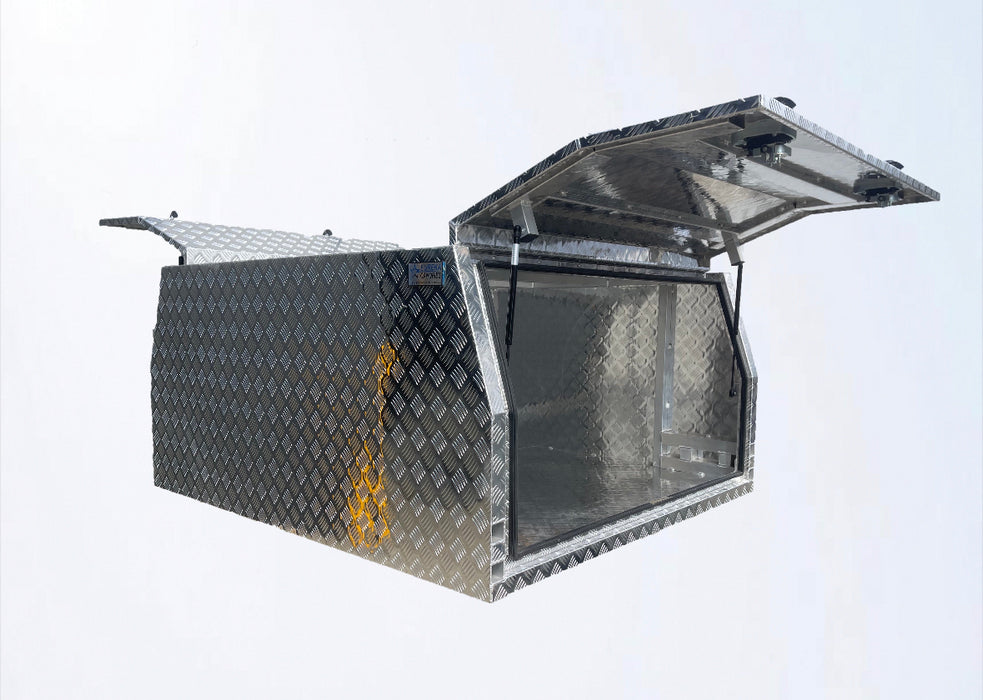 1550 x 1800 x 860mm Jack off / Lift off 2 Door - Checker Plate (POWDERCOATING AVAILABLE)
