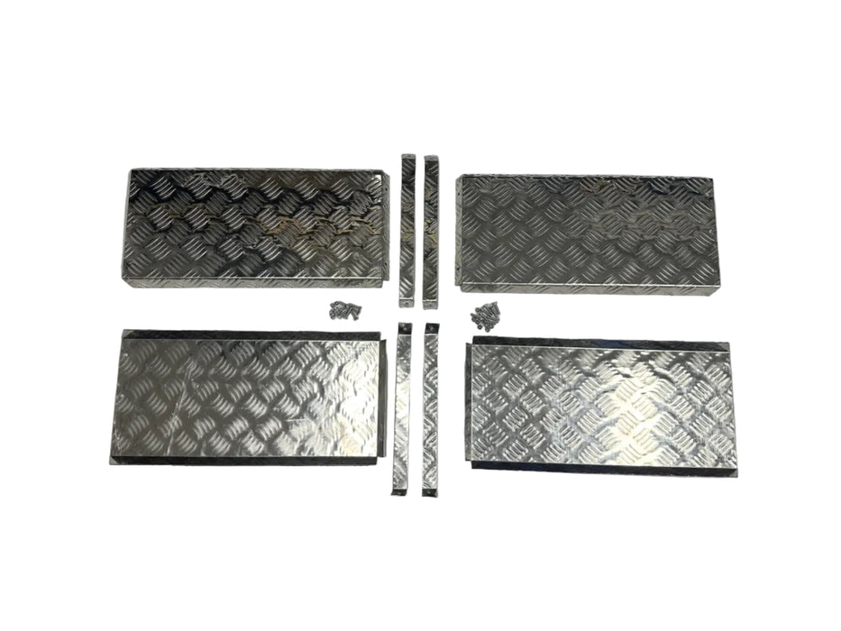 Wheel / Mud Guard (Set of 4) Checker Aluminium For Ute Tray