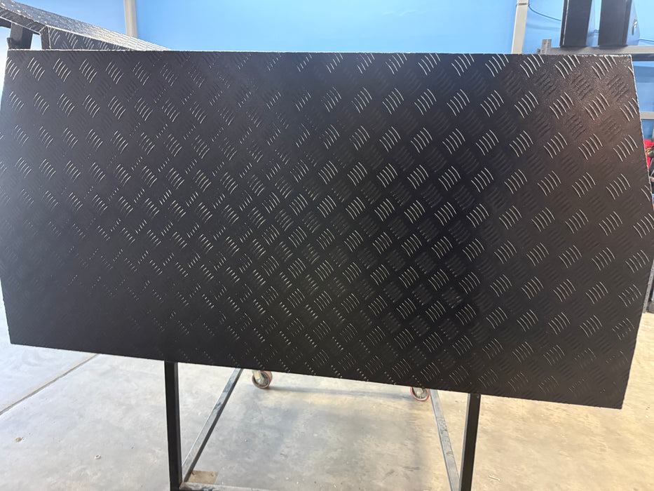 1775 x 1775 x 860mm Lift off 2 Door - Checker Plate Black
