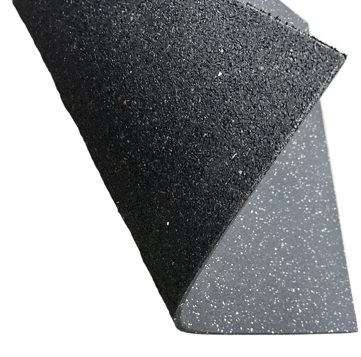 Rubber Mat 1000 x 1000 x 15mm Thick Gym Mat (Black with White Flakes)