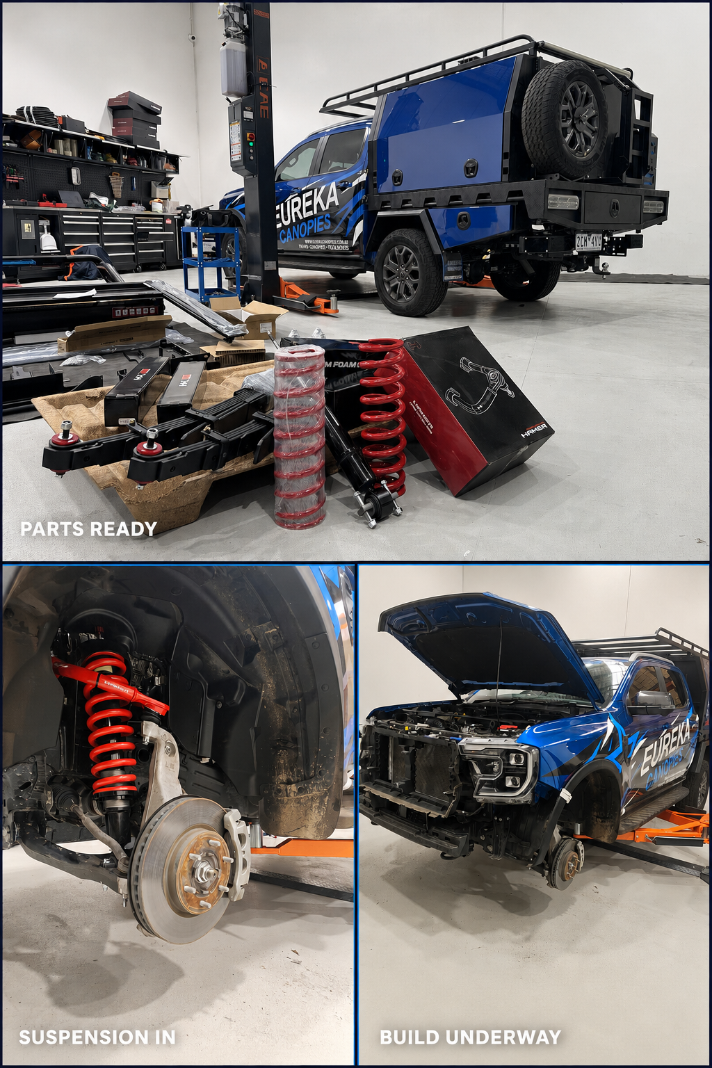 Suspension and front-end upgrade underway