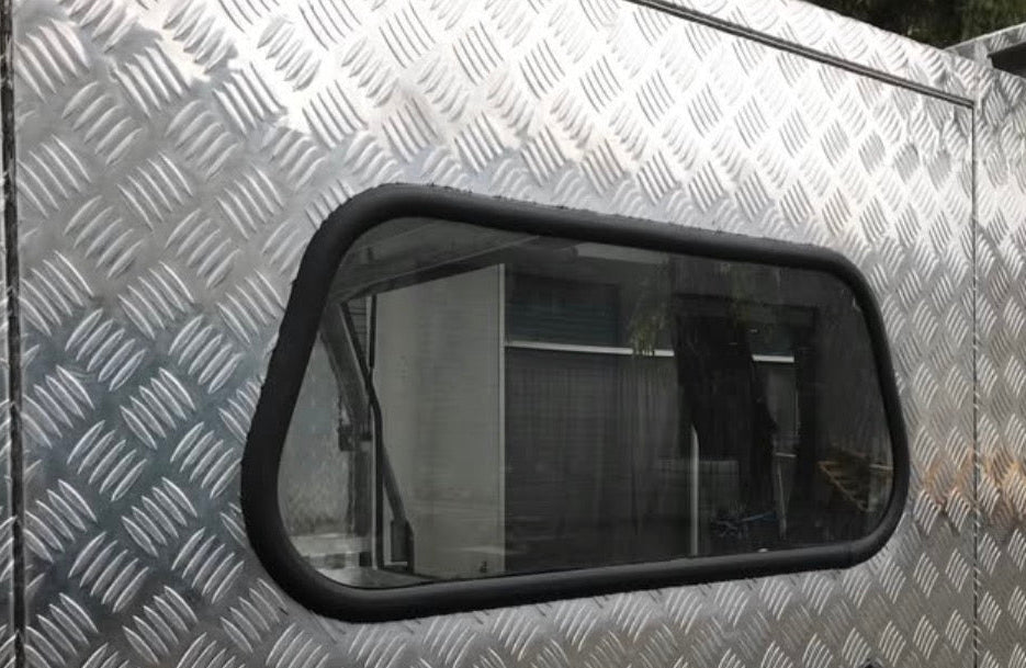 Glass Fixed Window For Ute Canopy with Rubber Seals