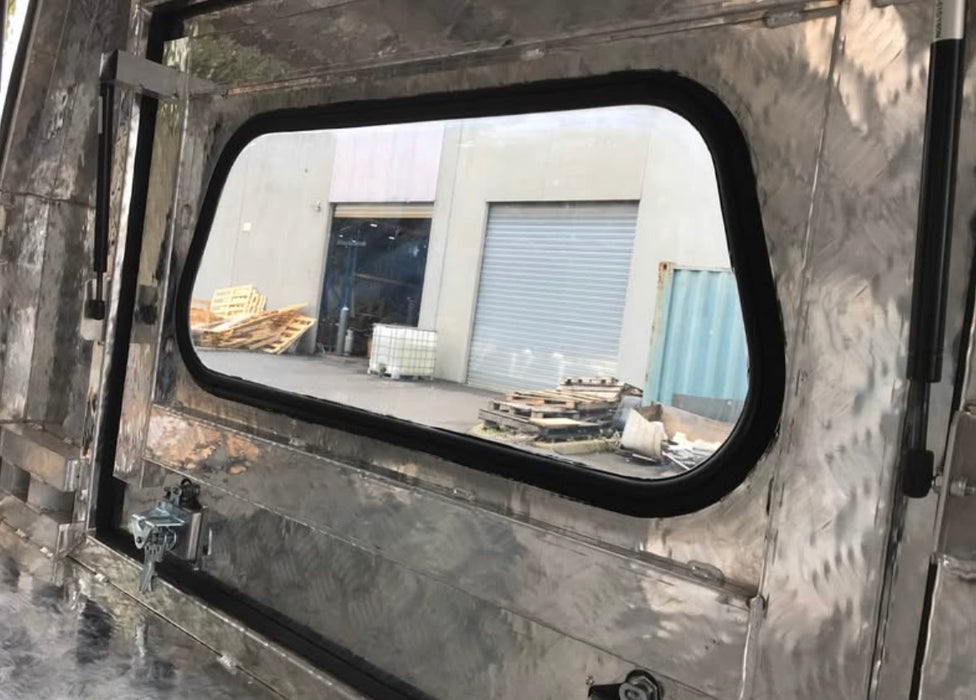 Glass Fixed Window For Ute Canopy with Rubber Seals