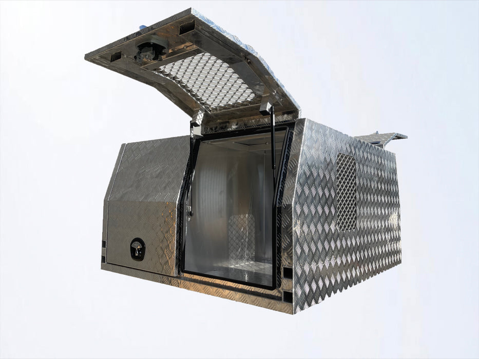 Aluminium Checker Canopy Dog Box (Lift off / Jack off)
