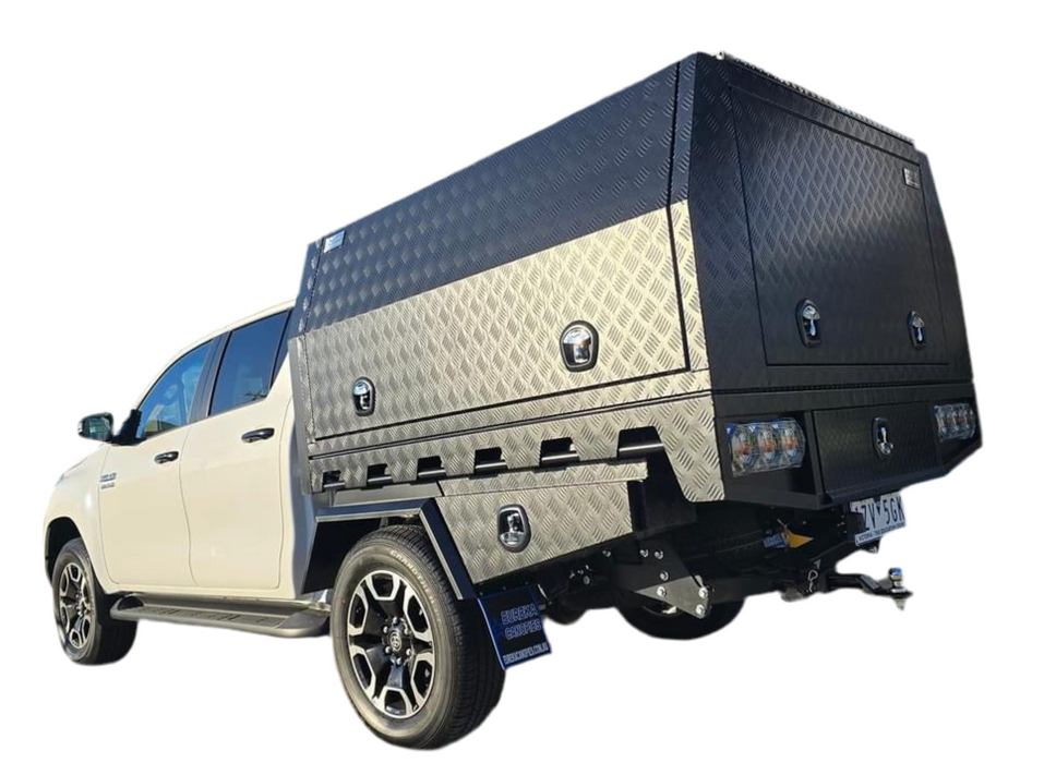 E1 - 4x4 Premium Tray + 1800mm Canopy (Roof Rack, Undertrays) by Eureka Canopies in Melbourne