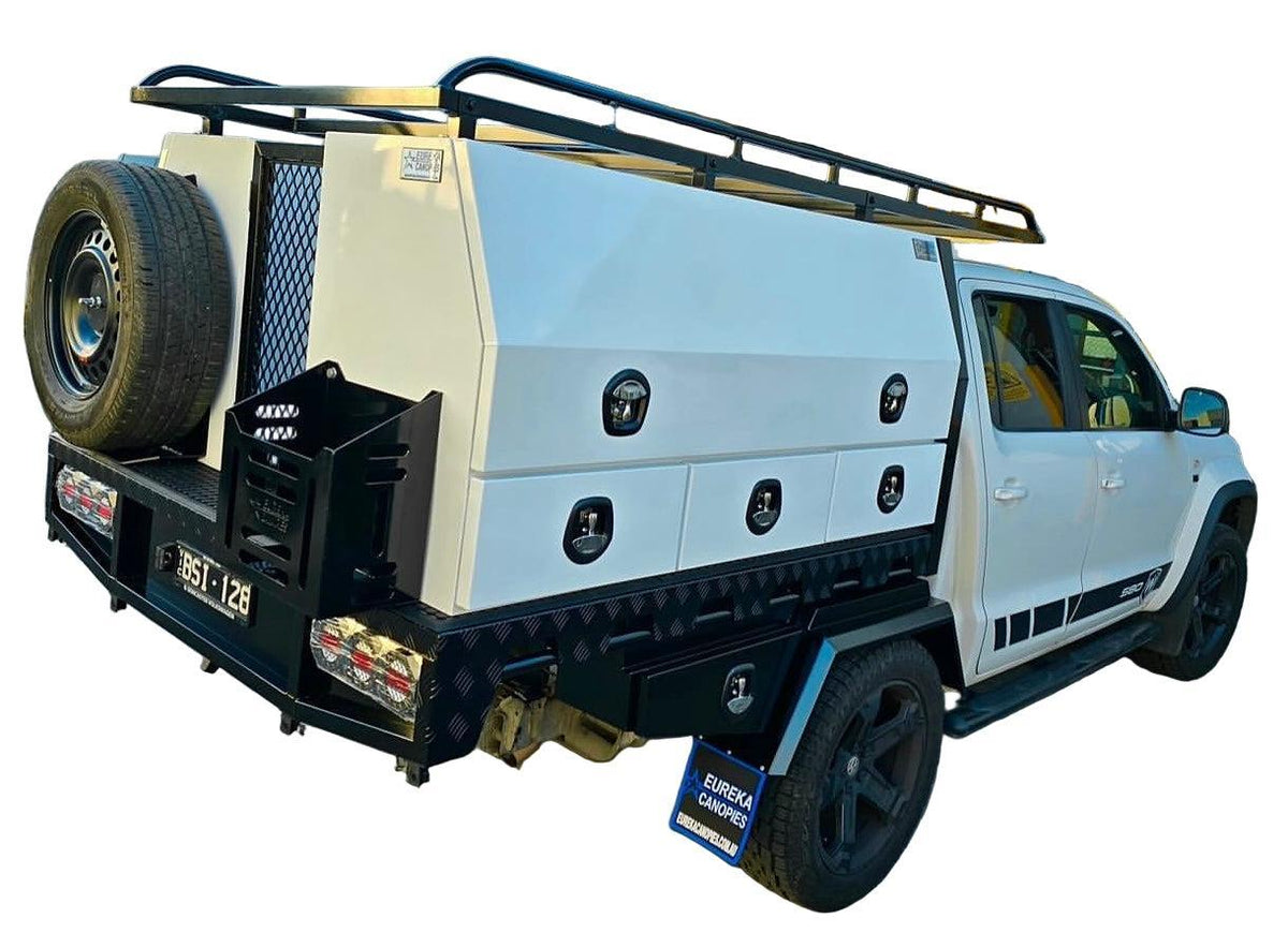 E6 - 4x4 Premium Tray + x2 - 1750mm Toolboxes + Roof Rack, Gate, Under ...
